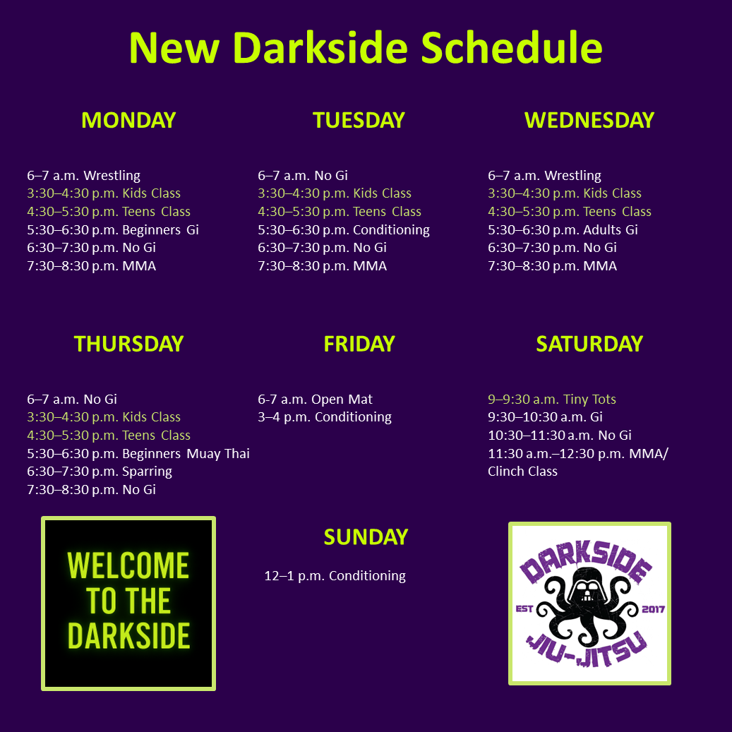 New darkside Schedule